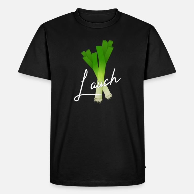 Lauch - Männer Premium Bio T-Shirt - Schwarz