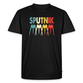 Space Sputnik - T-shirt Premium bio Homme - noir - Devant - Nico (187cm)
