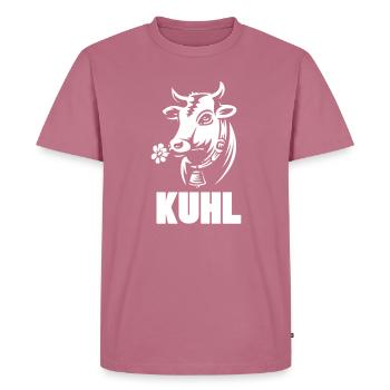 Kuhl Landwirt - Männer Premium Bio T-Shirt - Mauve - Vorne - Nico (187cm)