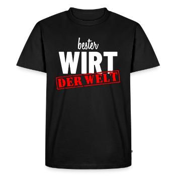 Meilleur hôte du monde - T-shirt Premium bio Homme - noir - Devant - Nico (187cm)