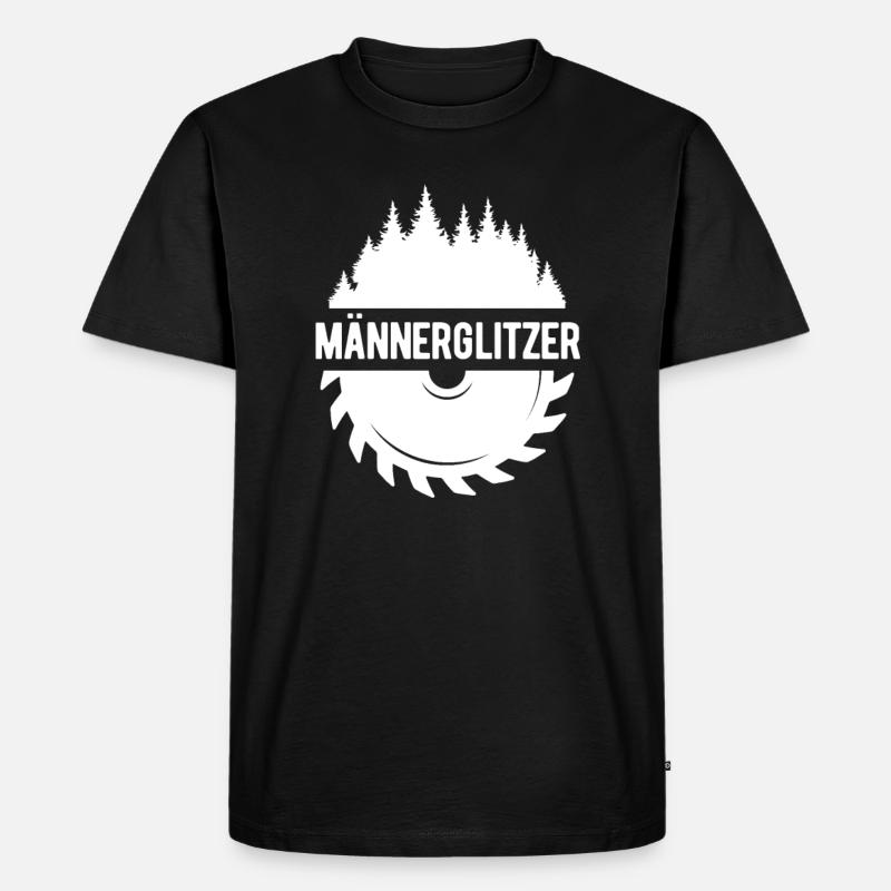 Charpentier de bûcheron tronçonneuse - T-shirt Premium bio Homme - noir