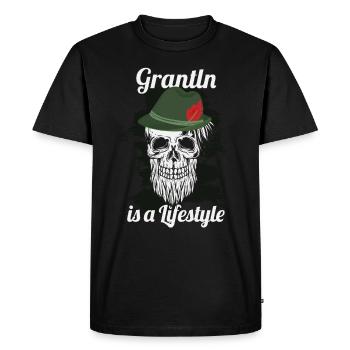 Grantler Bayer Dorf - Grantln is a Lifestyle - Männer Premium Bio T-Shirt - Schwarz - Vorne - Nico (187cm)