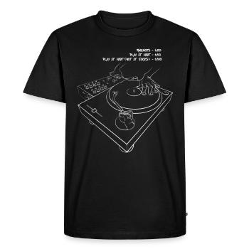DJ mixer scratch turntable - Men's Premium Organic T-Shirt - black - Front - Nico (187cm)