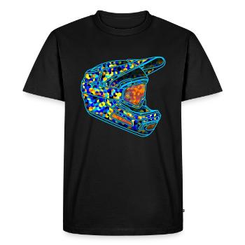 Helmet Mountain Bike - Men's Premium Organic T-Shirt - black - Front - Nico (187cm)
