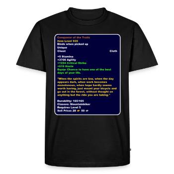 Legendary epic Item Mountainbike Gaming - Men's Premium Organic T-Shirt - black - Front - Nico (187cm)
