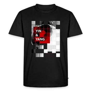 yin yang - T-shirt Premium bio Homme - noir - Devant - Nico (187cm)