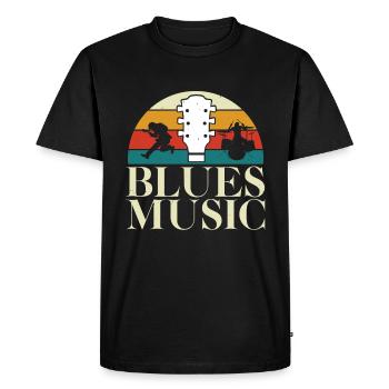 blues - T-shirt Premium bio Homme - noir - Devant - Nico (187cm)