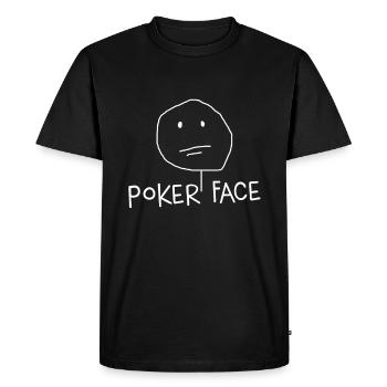 Poker Face Poker Play Poker Cards Gift - Men's Premium Organic T-Shirt - black - Front - Nico (187cm)
