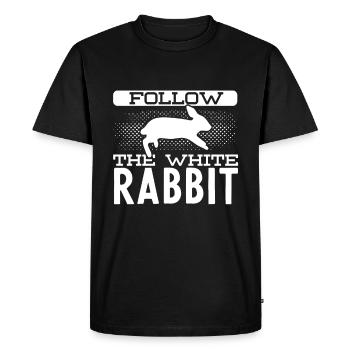 lapin blanc - T-shirt Premium bio Homme - noir - Devant - Nico (187cm)