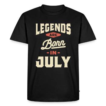 Les légendes sont nées en juillet - cadeau d'anniversaire de juillet - T-shirt Premium bio Homme - noir - Devant - Nico (187cm)