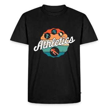 Athletics - Men's Premium Organic T-Shirt - black - Front - Nico (187cm)