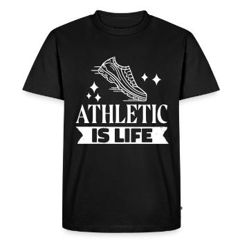 Sportifs - T-shirt Premium bio Homme - noir - Devant - Nico (187cm)