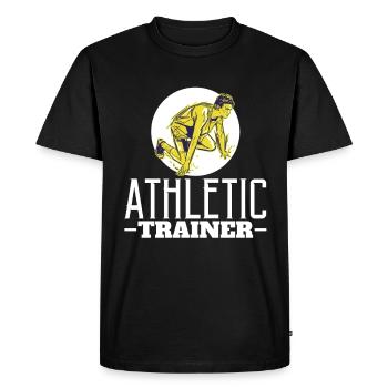 Athletics Running - Men's Premium Organic T-Shirt - black - Front - Nico (187cm)