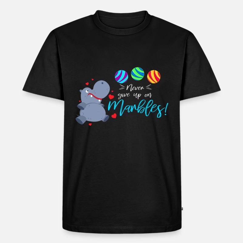 Gib nie auf zu murmeln Spruch und Geschenkidee - Männer Premium Bio T-Shirt - Schwarz