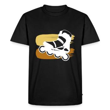 Patins à roues alignées - T-shirt Premium bio Homme - noir - Devant - Nico (187cm)