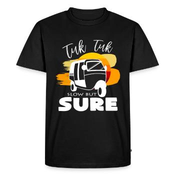Tuk Tuk Lent mais constant idée cadeau - T-shirt Premium bio Homme - noir - Devant - Nico (187cm)