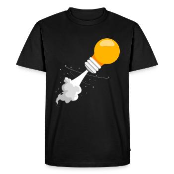 Projet de démarrage - T-shirt Premium bio Homme - noir - Devant - Nico (187cm)