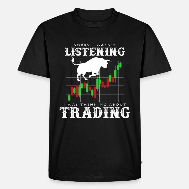 Trading - Männer Premium Bio T-Shirt - Schwarz