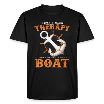 bateau - T-shirt Premium bio Homme - noir - Devant - Nico (187cm)