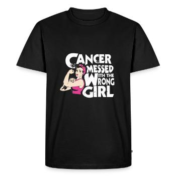 le cancer a joué avec la mauvaise fille - T-shirt Premium bio Homme - noir - Devant - Nico (187cm)