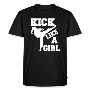 Karate girls martial arts women - Men's Premium Organic T-Shirt - black - Front - Nico (187cm)