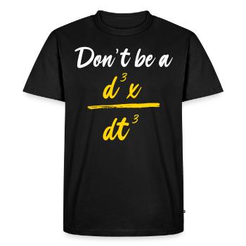 Formule de physique drôle math d3x dt3 - T-shirt Premium bio Homme - noir - Devant - Nico (187cm)