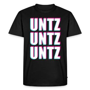 UNTZ Techno Raver Trance Music Hardstyle - Men's Premium Organic T-Shirt - black - Front - Nico (187cm)
