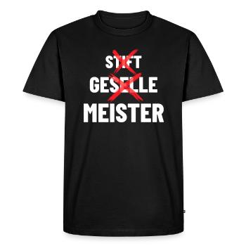 Meister - Männer Premium Bio T-Shirt - Schwarz - Vorne - Nico (187cm)