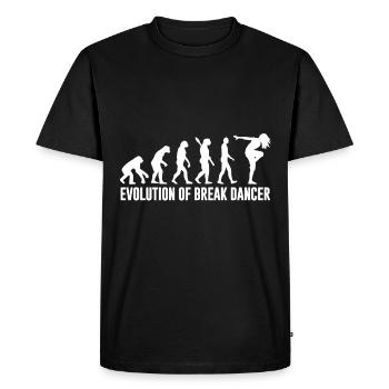 Breakdance évolution danseuse - T-shirt Premium bio Homme - noir - Devant - Nico (187cm)
