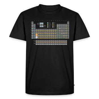 Tableau périodique chimiste nerd chimie geek - T-shirt Premium bio Homme - noir - Devant - Nico (187cm)