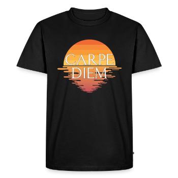carpe Diem - T-shirt Premium bio Homme - noir - Devant - Nico (187cm)