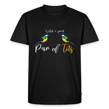 Des oiseaux - T-shirt Premium bio Homme - noir - Devant - Nico (187cm)