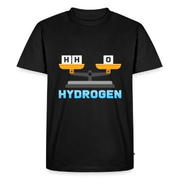 Eau hydrogène oxygène - T-shirt Premium bio Homme - noir - Devant - Nico (187cm)