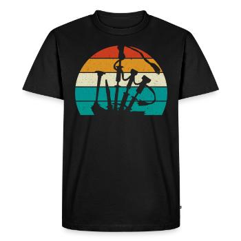 Cornemuse écossaise rétro Kilt Scotsman - T-shirt Premium bio Homme - noir - Devant - Nico (187cm)