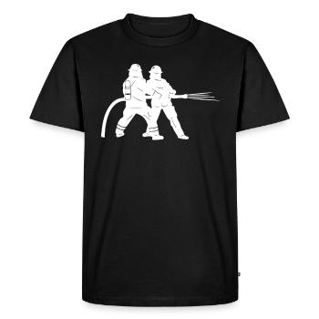 Pompier pompiers secours pompiers - T-shirt Premium bio Homme - noir - Devant - Nico (187cm)