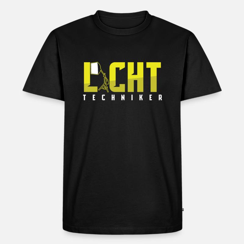 Lichttechniker Bühne Licht Lichttechnik Geschenk - Männer Premium Bio T-Shirt - Schwarz