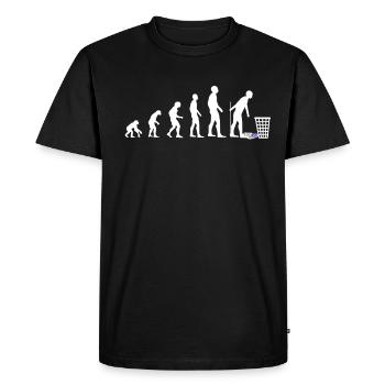 Collecting waste Protecting the environment - Men's Premium Organic T-Shirt - black - Front - Nico (187cm)