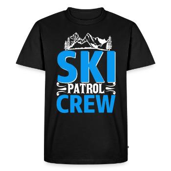 Ski Patrol Edelweiß Mountain Rescue - Men's Premium Organic T-Shirt - black - Front - Nico (187cm)