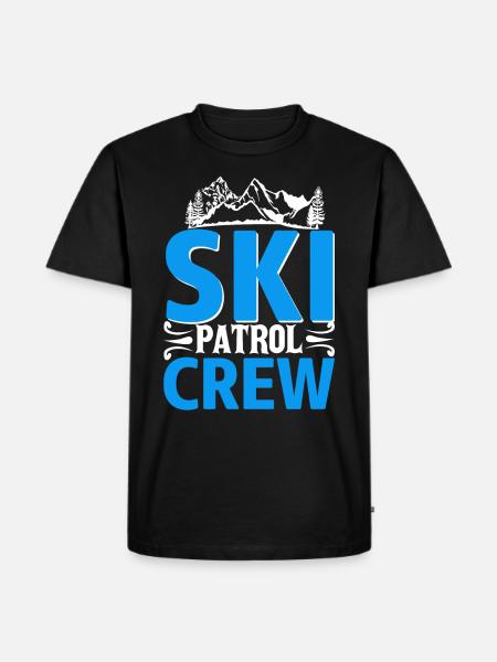 Ski Patrol Edelweiß Bergrettung - Männer Premium Bio T-Shirt - Schwarz