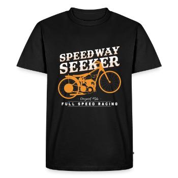 Speedway Recherche - T-shirt Premium bio Homme - noir - Devant - Nico (187cm)