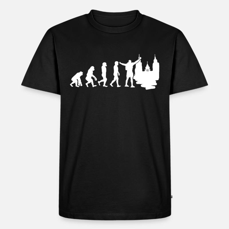 Santiago Pilgrim Evolution - Men's Premium Organic T-Shirt - black