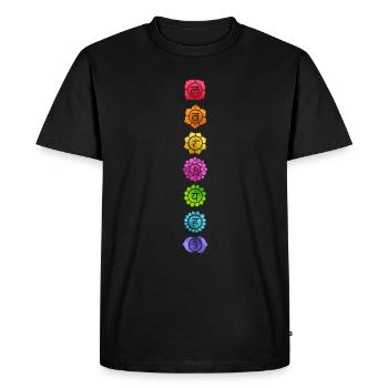 Chakra Tantra Buddhism Yoga - Men's Premium Organic T-Shirt - black - Front - Nico (187cm)