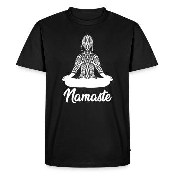 Namaste Yoga Chakra Tantra Buddhism - Men's Premium Organic T-Shirt - black - Front - Nico (187cm)