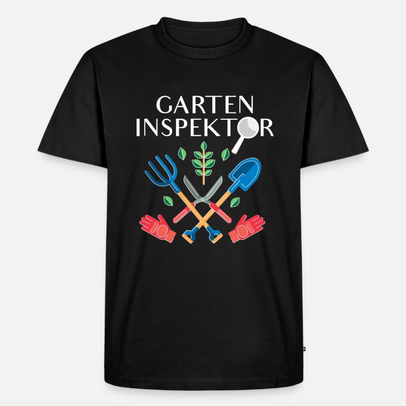 Garten Inspektor - Männer Premium Bio T-Shirt - Schwarz