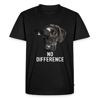 Pro Vegan No Difference Végétarien Vegan Vegan - T-shirt Premium bio Homme - noir - Devant - Nico (187cm)