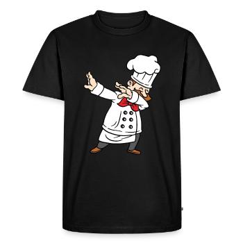 Dabbing Chef Chef de cuisine Dab Dance - T-shirt Premium bio Homme - noir - Devant - Nico (187cm)