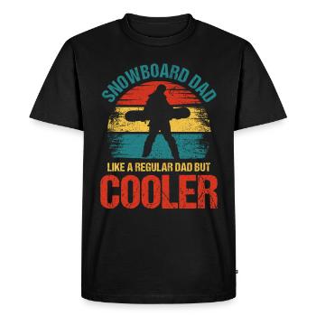 Snowboard papa comme un papa ordinaire mais plus cool - T-shirt Premium bio Homme - noir - Devant - Nico (187cm)