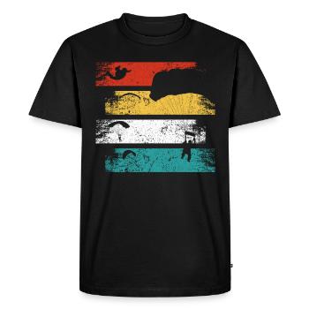 Parapente Parapente Vintage Retro - T-shirt Premium bio Homme - noir - Devant - Nico (187cm)