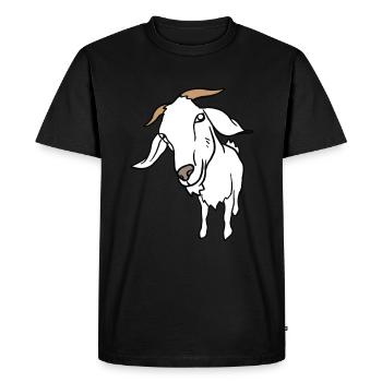 Chèvre billy goat chèvre grange agriculteur - T-shirt Premium bio Homme - noir - Devant - Nico (187cm)