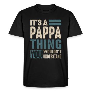 Cadeaux pour homme c'est une chose Pappa - T-shirt Premium bio Homme - noir - Devant - Nico (187cm)